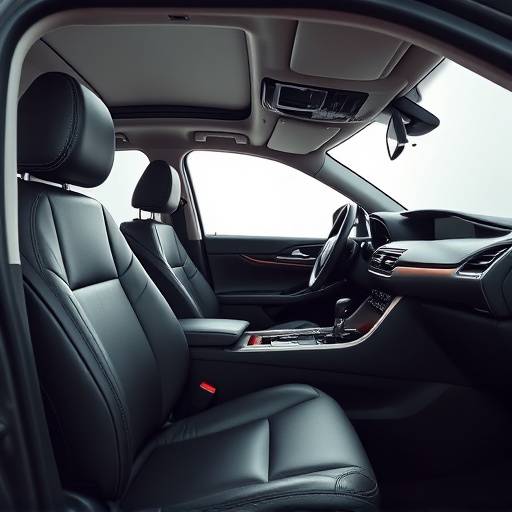 Image showcasing the interior detailing of a Lexus SUV, with clean leather seats and dashboard.
