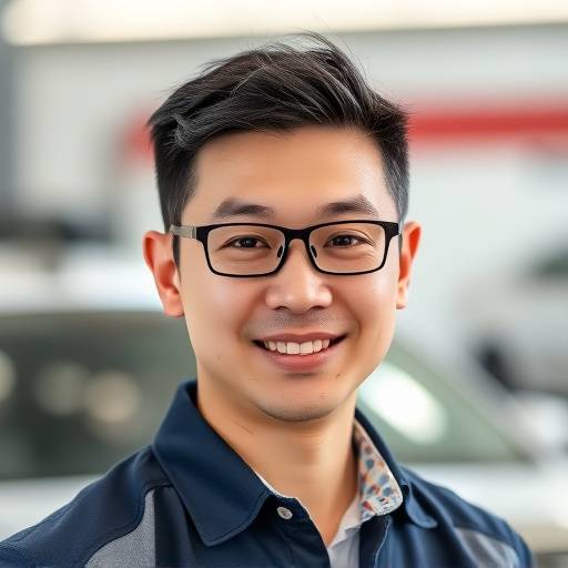 Portrait of Michael Chen, service advisor at AutoFix Garage